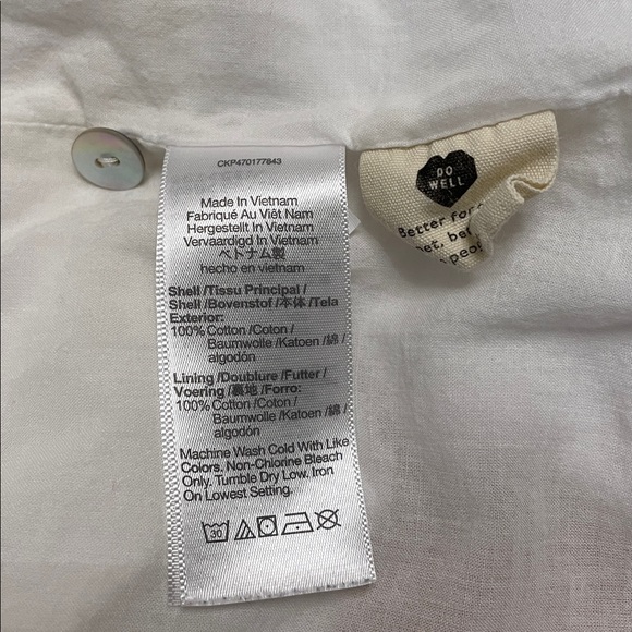 Madewell Button-Front Tiered Midi Dress Size Medium White Sleeveless - Picture 14 of 16